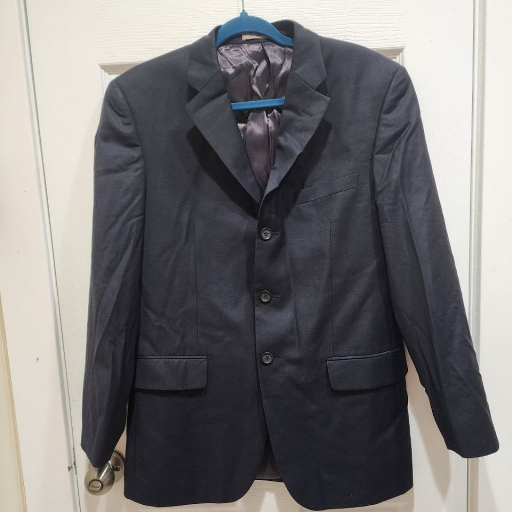 Givenchy Men’s Blazer Jacket 39L Gray 3-Button Korea Made Classic Suit Coat
